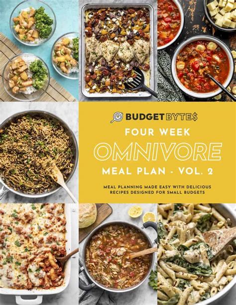 budgetbytes|budget bytes meal plan.